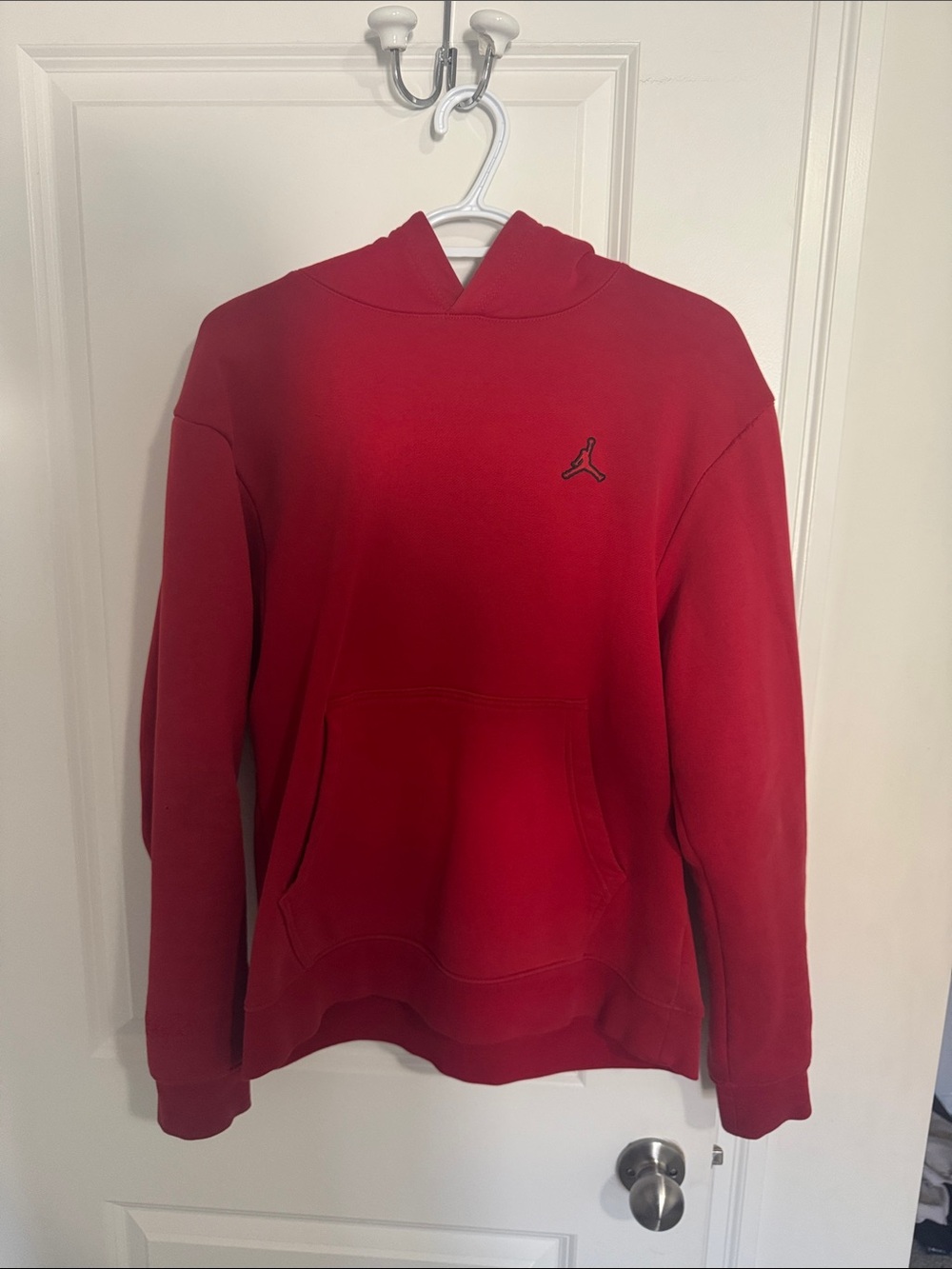 Jordan Red Pullover Hoodie with Jumpman Emblem